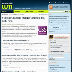 7 tips de CSS para mejorar la usabilidad de tu sitio