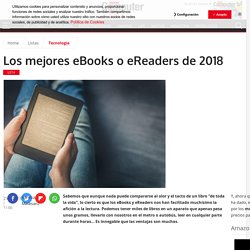 Los mejores eBooks o eReaders de 2018