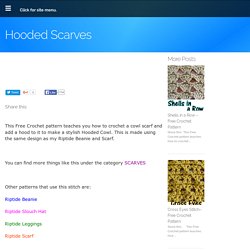   Riptide Hooded Cowl – Free Crochet Pattern
