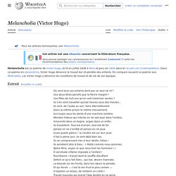Melancholia (Victor Hugo)