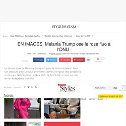 Melania Trump, la garde-robe clinquante du premier voyage officiel - L'Express Styles