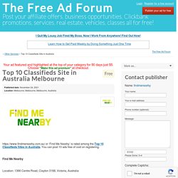 Top 10 Classifieds Site in Australia