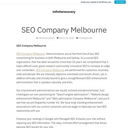 SEO Company Melbourne – infiniterecovery