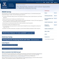 HILDA Survey : Melbourne Institute : The University of Melbourne