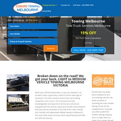 Coburg Towing Melbourne - Tow Truck Service Melbourne Northern Suburbs
