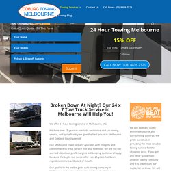 Coburg Towing Melbourne - Tow Truck Service Melbourne Northern Suburbs