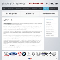 Cash for Cars Melbourne CBD – Sunshine Car Removals
