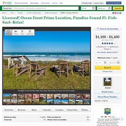 Melbourne Beach Vacation Rental - VRBO 20715 - 2 BR Florida Central East House in FL, Beach House on the Ocean-Paradise Found Florida