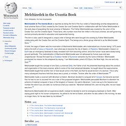 Melchizedek in the Urantia Book