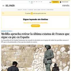 Melilla aprueba retirar la última estatua de Franco que sigue en pie en España
