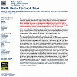 Melissa Kaplan's Herp Health, Illness, Injury & Stress