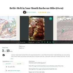 Melt In Your Mouth Barbecue Ribs Recipe