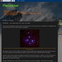 Melulater: Matariki - an overview of a unit of work