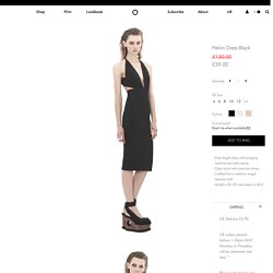 Black Contemporary Knee Length Dress by Solace London