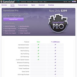 Upgrade to Pro Membership for Advanced Game Creation - GameSalad