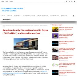American Family Fitness Membership Prices ( *UPDATED* ) and Cancellation Fees