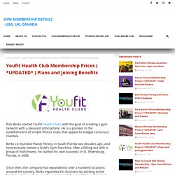 Youfit Health Club Membership Prices ( *UPDATED* ) Plans and Joining Benefits
