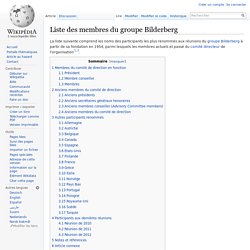 Liste des membres du groupe Bilderberg