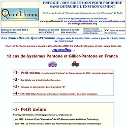 Mémo des systèmes Pantone en France
