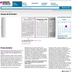 Mémoire et actualité en Rhône-Alpes - Presse ancienne