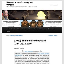 Noam Chomsky [2010] En mémoire d’Howard Zinn (1922-2010)