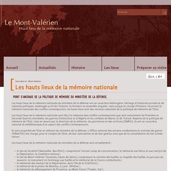 Les hauts lieux de la mémoire nationale - Le Mont Valerien, haut lieu de la mémoire nationale