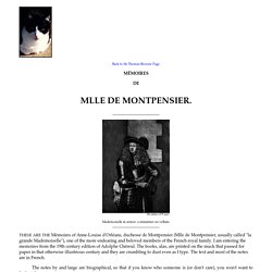 Mémoires de Mlle de Montpensier