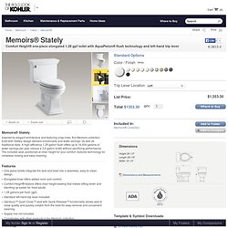 K-3813: Memoirs® Comfort Height® one piece elongated 1.28gpf toilet with Stately design: Toilets: Toilets: Bathroom