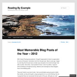 Most Memorable Blog Posts of the Year