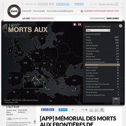 [APP] Mémorial des morts aux frontières de l’Europe