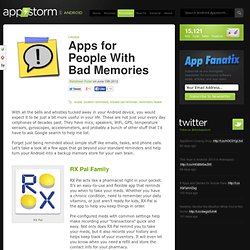 Apps for People With Bad Memories