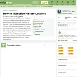 How to Memorize History Lessons: 13 Steps