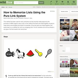 How to Memorize Lists Using the Pure Link System