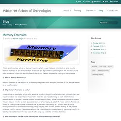 Memory Forensics « White Hat School of Technologies