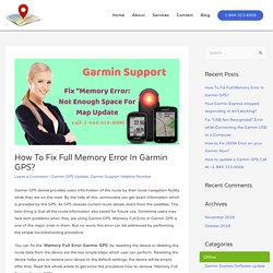 Garmin GPS Support
