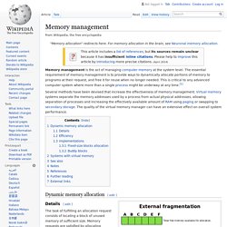 Memory management