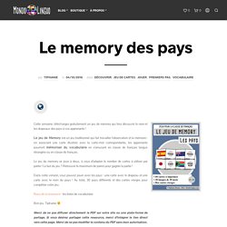 Jeu de memory FLE : les pays- Mondolinguo - Français