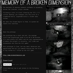 Memory of a Broken Dimension by xra