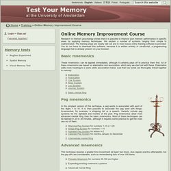 Human Memory - Online Memory Improvement Course