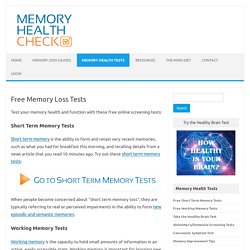 Free Memory Loss Tests - MemoryHealthCheck