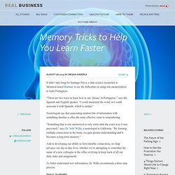 Memory Tricks to Help You Learn by Real Business