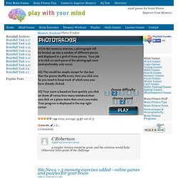 Memory Workout > Photo Tracker – online brain games and mind puzzles 