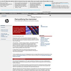 Memristor found: HP Labs proves fourth integrated circuit elemen