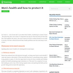 Men's health and how to protect it - Howmate.com