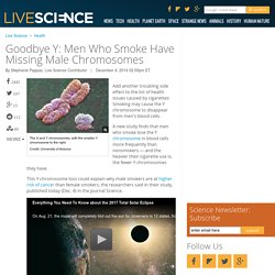 Men Who Smoke Be Missing Y Chromosomes