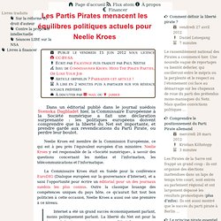 Les Partis Pirates menacent les équilibres politiques actuels pour Neelie Kroes