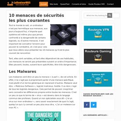 10 menaces de sécurités les plus courantes - Routeur-Wifi