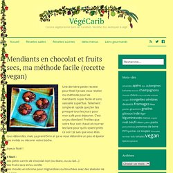Mendiants en chocolat et fruits secs, ma méthode facile (recette vegan)