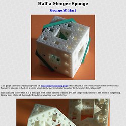 Half a Menger Sponge with Hexagonal Cross-Section