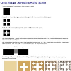 Cross Menger (Jerusalem) Cube Fractal - Robert Dickau